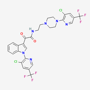 2-{1-[3-chloro-5-(trifluoromethyl)-2-pyridinyl]-1H-indol-3-yl}-N-(2-{4-[3-chloro-5-(trifluoromethyl)-2-pyridinyl]piperazino}ethyl)-2-oxoacetamide