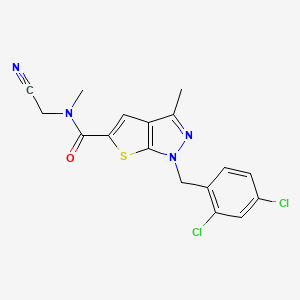 N-(cyanomethyl)-1-[(2,4-dichlorophenyl)methyl]-N,3-dimethyl-1H-thieno[2,3-c]pyrazole-5-carboxamide