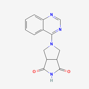 molecular formula C14H12N4O2 B3015092 5-Quinazolin-4-yl-3a,4,6,6a-tetrahydropyrrolo[3,4-c]pyrrole-1,3-dione CAS No. 2415513-58-3