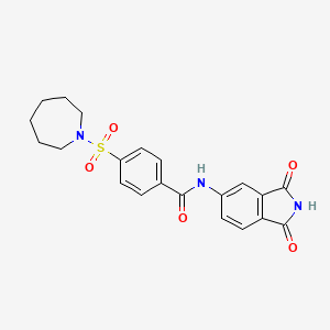 4-(azepan-1-ylsulfonyl)-N-(1,3-dioxoisoindol-5-yl)benzamide