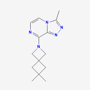 molecular formula C14H19N5 B3015107 8-(6,6-Dimethyl-2-azaspiro[3.3]heptan-2-yl)-3-methyl-[1,2,4]triazolo[4,3-a]pyrazine CAS No. 2379973-04-1