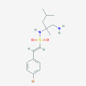 (E)-N-(1-Amino-2,4-dimethylpentan-2-yl)-2-(4-bromophenyl)ethenesulfonamide