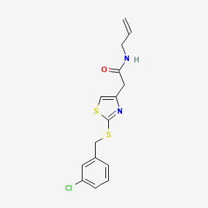 N-allyl-2-(2-((3-chlorobenzyl)thio)thiazol-4-yl)acetamide