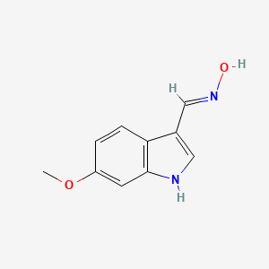 molecular formula C10H10N2O2 B3015119 (NE)-N-[(6-methoxy-1H-indol-3-yl)methylidene]hydroxylamine CAS No. 1261024-50-3