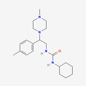 molecular formula C21H34N4O B3015121 1-Cyclohexyl-3-(2-(4-methylpiperazin-1-yl)-2-(p-tolyl)ethyl)urea CAS No. 898448-72-1