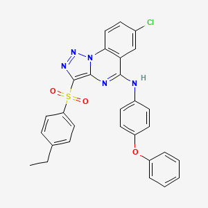 7-chloro-3-((4-ethylphenyl)sulfonyl)-N-(4-phenoxyphenyl)-[1,2,3]triazolo[1,5-a]quinazolin-5-amine