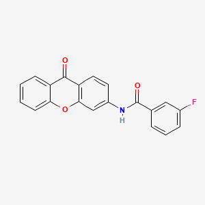 3-fluoro-N-(9-oxo-9H-xanthen-3-yl)benzamide