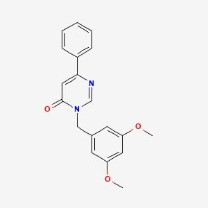 3-(3,5-dimethoxybenzyl)-6-phenylpyrimidin-4(3H)-one