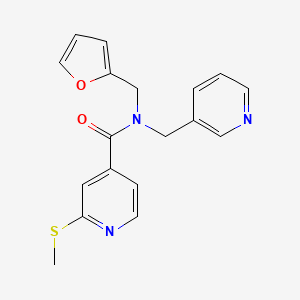 molecular formula C18H17N3O2S B3015149 N-[(furan-2-yl)methyl]-2-(methylsulfanyl)-N-[(pyridin-3-yl)methyl]pyridine-4-carboxamide CAS No. 1445664-12-9
