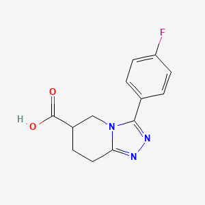 molecular formula C13H12FN3O2 B3015151 3-(4-Fluorophenyl)-5,6,7,8-tetrahydro-[1,2,4]triazolo[4,3-a]pyridine-6-carboxylic acid CAS No. 1512184-59-6