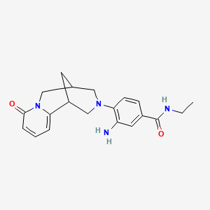 molecular formula C20H24N4O2 B3015156 3-氨基-N-乙基-4-(8-氧代-1,5,6,8-四氢-2H-1,5-甲烷吡啶并[1,2-a][1,5]二氮杂环庚-3(4H)-基)苯甲酰胺 CAS No. 1983086-11-8