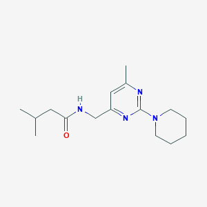 molecular formula C16H26N4O B3015158 3-methyl-N-((6-methyl-2-(piperidin-1-yl)pyrimidin-4-yl)methyl)butanamide CAS No. 1796994-36-9