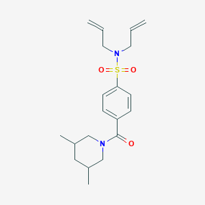 molecular formula C20H28N2O3S B3015160 N,N-diallyl-4-(3,5-dimethylpiperidine-1-carbonyl)benzenesulfonamide CAS No. 476626-63-8