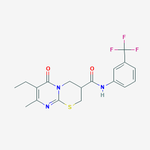 7-ethyl-8-methyl-6-oxo-N-(3-(trifluoromethyl)phenyl)-2,3,4,6-tetrahydropyrimido[2,1-b][1,3]thiazine-3-carboxamide