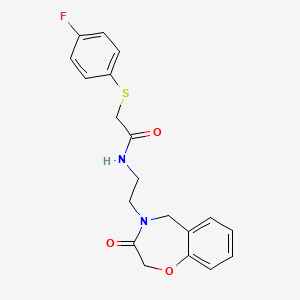 2-((4-fluorophenyl)thio)-N-(2-(3-oxo-2,3-dihydrobenzo[f][1,4]oxazepin-4(5H)-yl)ethyl)acetamide