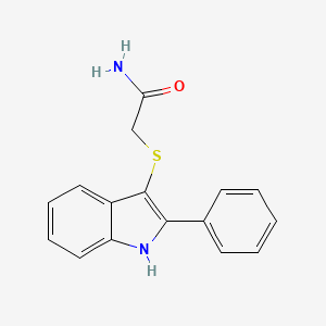 2-((2-phenyl-1H-indol-3-yl)thio)acetamide