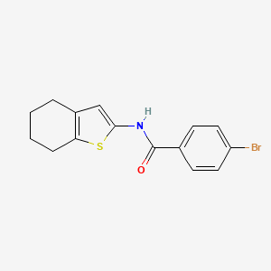 molecular formula C15H14BrNOS B3015185 4-溴-N-(4,5,6,7-四氢-1-苯并噻吩-2-基)苯甲酰胺 CAS No. 298207-59-7