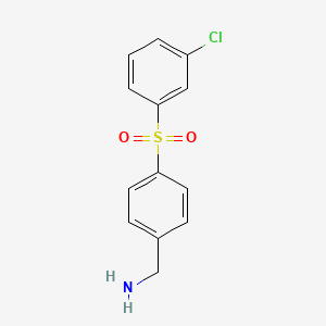 molecular formula C13H12ClNO2S B3015191 (4-(3-Chlorophenylsulfonyl)phenyl)methanamine CAS No. 1362754-96-8