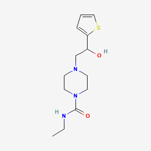 molecular formula C13H21N3O2S B3015195 N-ethyl-4-(2-hydroxy-2-(thiophen-2-yl)ethyl)piperazine-1-carboxamide CAS No. 1396850-62-6