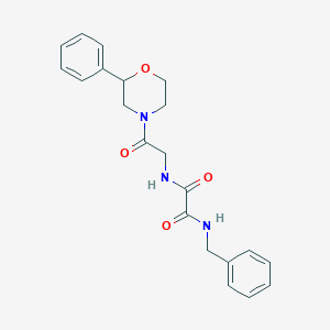 molecular formula C21H23N3O4 B3015196 N1-benzyl-N2-(2-oxo-2-(2-phenylmorpholino)ethyl)oxalamide CAS No. 954092-34-3