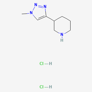 molecular formula C8H16Cl2N4 B3015200 3-(1-甲基-1H-1,2,3-三唑-4-基)哌啶二盐酸盐 CAS No. 2155852-63-2