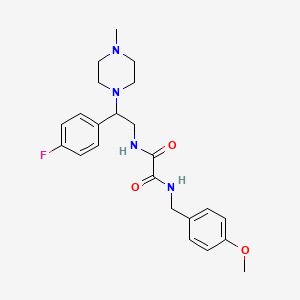 molecular formula C23H29FN4O3 B3015205 N1-(2-(4-fluorophenyl)-2-(4-methylpiperazin-1-yl)ethyl)-N2-(4-methoxybenzyl)oxalamide CAS No. 906151-04-0