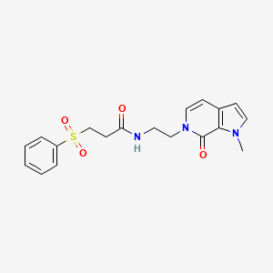 N-(2-(1-methyl-7-oxo-1H-pyrrolo[2,3-c]pyridin-6(7H)-yl)ethyl)-3-(phenylsulfonyl)propanamide