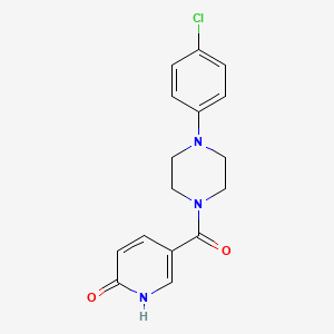 molecular formula C16H16ClN3O2 B3015223 5-[4-(4-Chlorophenyl)piperazine-1-carbonyl]pyridin-2-ol CAS No. 1252851-24-3