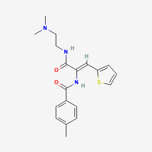 molecular formula C19H23N3O2S B3015224 (Z)-N-(3-((2-(dimethylamino)ethyl)amino)-3-oxo-1-(thiophen-2-yl)prop-1-en-2-yl)-4-methylbenzamide CAS No. 432005-10-2
