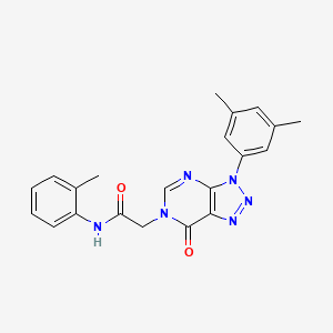 molecular formula C21H20N6O2 B3015225 2-[3-(3,5-dimethylphenyl)-7-oxotriazolo[4,5-d]pyrimidin-6-yl]-N-(2-methylphenyl)acetamide CAS No. 888423-22-1