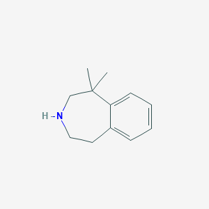 molecular formula C12H17N B3015232 1,1-dimethyl-2,3,4,5-tetrahydro-1H-3-benzazepine CAS No. 1781613-66-8