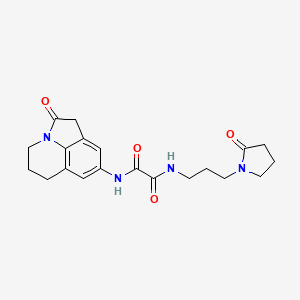 N1-(2-oxo-2,4,5,6-tetrahydro-1H-pyrrolo[3,2,1-ij]quinolin-8-yl)-N2-(3-(2-oxopyrrolidin-1-yl)propyl)oxalamide