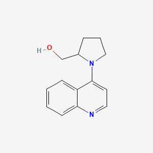 molecular formula C14H16N2O B3015241 [1-(喹啉-4-基)吡咯烷-2-基]甲醇 CAS No. 1293138-42-7