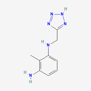 molecular formula C9H12N6 B3015251 2-methyl-3-N-(2H-tetrazol-5-ylmethyl)benzene-1,3-diamine CAS No. 1341643-44-4
