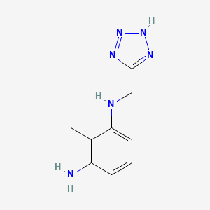 molecular formula C9H12N6 B3015251 2-甲基-3-N-(2H-四唑-5-基甲基)苯-1,3-二胺 CAS No. 1341643-44-4