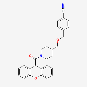 molecular formula C28H26N2O3 B3015252 4-(((1-(9H-xanthene-9-carbonyl)piperidin-4-yl)methoxy)methyl)benzonitrile CAS No. 1798620-92-4