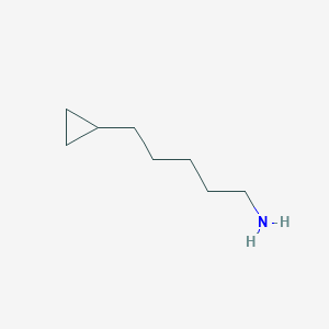 molecular formula C8H17N B3015257 5-Cyclopropylpentan-1-amine CAS No. 1495469-10-7