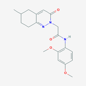 molecular formula C19H23N3O4 B3015258 N-(2,4-dimethoxyphenyl)-2-(6-methyl-3-oxo-5,6,7,8-tetrahydrocinnolin-2(3H)-yl)acetamide CAS No. 933005-36-8