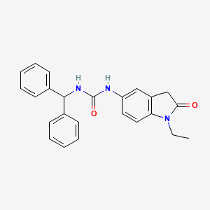 molecular formula C24H23N3O2 B3015264 1-Benzhydryl-3-(1-ethyl-2-oxoindolin-5-yl)urea CAS No. 1170836-75-5