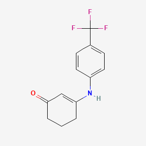 molecular formula C13H12F3NO B3015276 3-{[4-(Trifluoromethyl)phenyl]amino}cyclohex-2-en-1-one CAS No. 149221-38-5