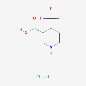 molecular formula C7H11ClF3NO2 B3015277 4-(Trifluoromethyl)piperidine-3-carboxylic acid;hydrochloride CAS No. 2402830-58-2