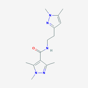 N-(2-(1,5-dimethyl-1H-pyrazol-3-yl)ethyl)-1,3,5-trimethyl-1H-pyrazole-4-carboxamide