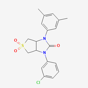 molecular formula C19H19ClN2O3S B3015283 1-(3-chlorophenyl)-3-(3,5-dimethylphenyl)tetrahydro-1H-thieno[3,4-d]imidazol-2(3H)-one 5,5-dioxide CAS No. 831183-99-4