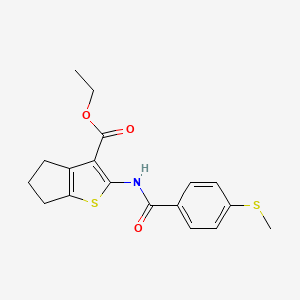 ethyl 2-(4-(methylthio)benzamido)-5,6-dihydro-4H-cyclopenta[b]thiophene-3-carboxylate