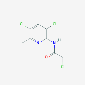 molecular formula C8H7Cl3N2O B3015286 2-chloro-N-(3,5-dichloro-6-methylpyridin-2-yl)acetamide CAS No. 726152-66-5