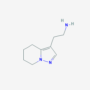 molecular formula C9H15N3 B3015296 2-{4H,5H,6H,7H-吡唑并[1,5-a]吡啶-3-基}乙胺 CAS No. 1556315-40-2