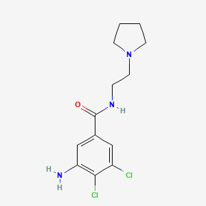 3-amino-4,5-dichloro-N-(2-pyrrolidin-1-ylethyl)benzamide