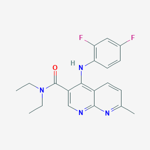 4-((2,4-difluorophenyl)amino)-N,N-diethyl-7-methyl-1,8-naphthyridine-3-carboxamide