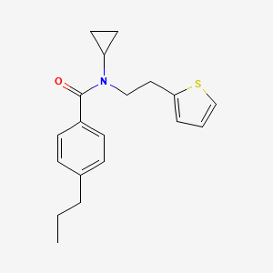 N-cyclopropyl-4-propyl-N-(2-(thiophen-2-yl)ethyl)benzamide