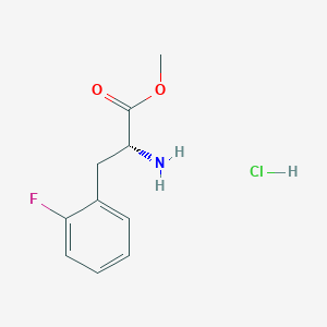 molecular formula C10H13ClFNO2 B3015313 Methyl (2R)-2-amino-3-(2-fluorophenyl)propanoate hydrochloride CAS No. 176896-71-2